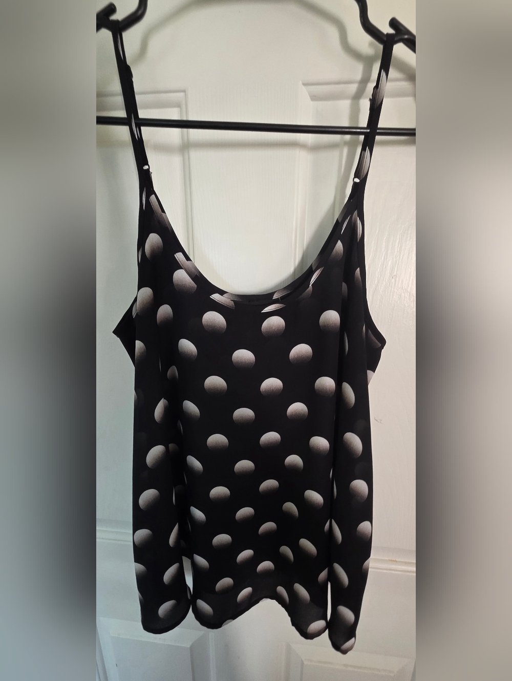Essentials Black and White Polka Dot Camisole